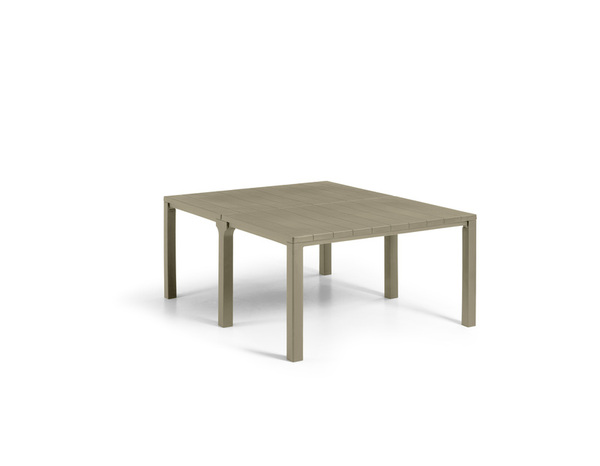 Table double "Roma" coloris silver sage - 293x90x75 cm,180x147x75 cm, 147x90x75 cm. - Allibert - Brico Dépôt