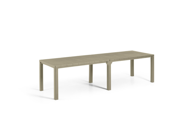 Table double "Roma" coloris silver sage - 293x90x75 cm,180x147x75 cm, 147x90x75 cm. - Allibert - Brico Dépôt