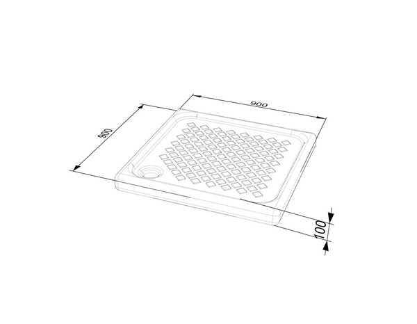 Receveur grès 90 x 90 cm - Brico Dépôt