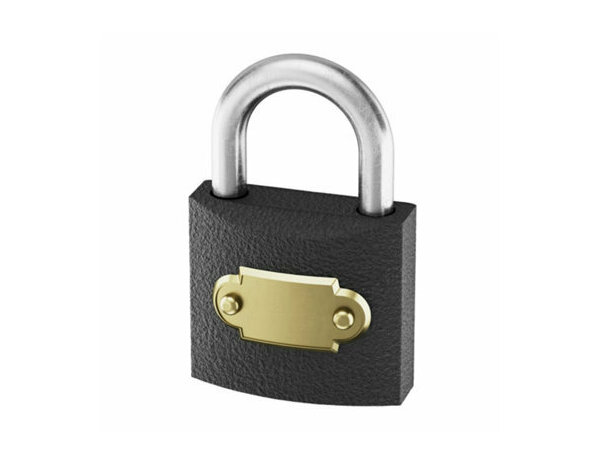 Cadenas compact gris foncé avec anse acier 59x37,5x16 mm 5 goupilles 2 clés - Brico Dépôt