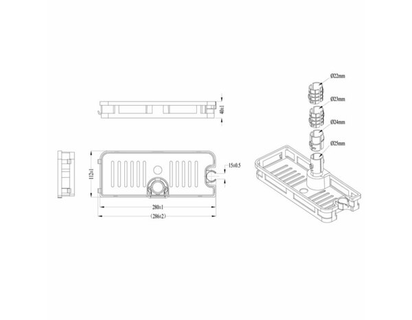 Serviteur pour barre de douche - Cooke and Lewis - Brico Dépôt