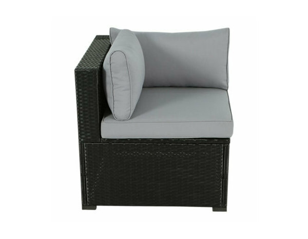 Salon de jardin 6 places noir et gris "LAVANA" - Brico Dépôt