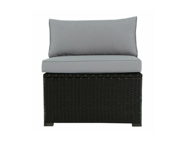 Salon de jardin 6 places noir et gris "LAVANA" - Brico Dépôt