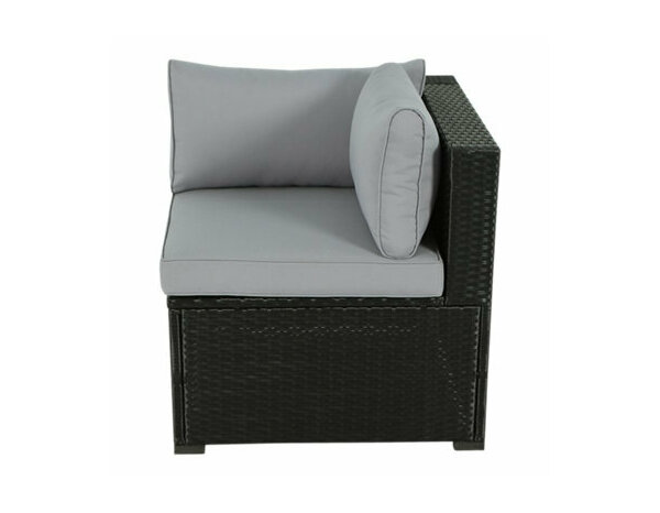 Salon de jardin 6 places noir et gris "LAVANA" - Brico Dépôt