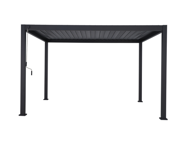 Pergola en aluminium anthracite - L. 391 x P. 301 x H. 250 cm. - Brico Dépôt