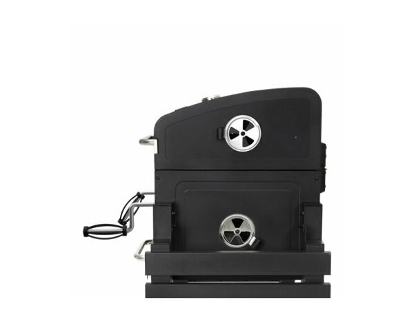 Barbecue à charbon noir + 2 étagères pliantes "PREMIUM" - L. 114 X l. 62 x H. 106,5 cm - Brico Dépôt