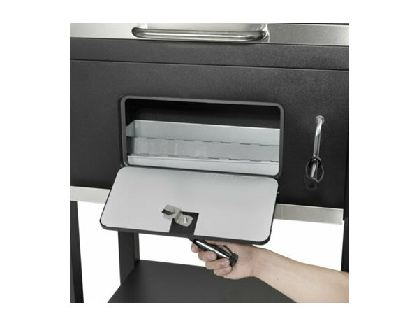 Barbecue à charbon noir + 2 étagères pliantes "PREMIUM" - L. 114 X l. 62 x H. 106,5 cm - Brico Dépôt