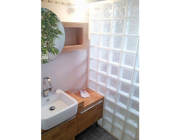 Brique de verre nuage blanc - L. 19 x l. 19 x Ép. 8 cm - 5 pièces - Brico Dépôt