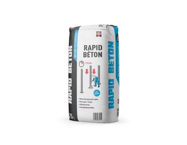 Béton d'ancrage à prise rapide sans malaxage "Rapid béton" - sac 25 kg - Brico Dépôt