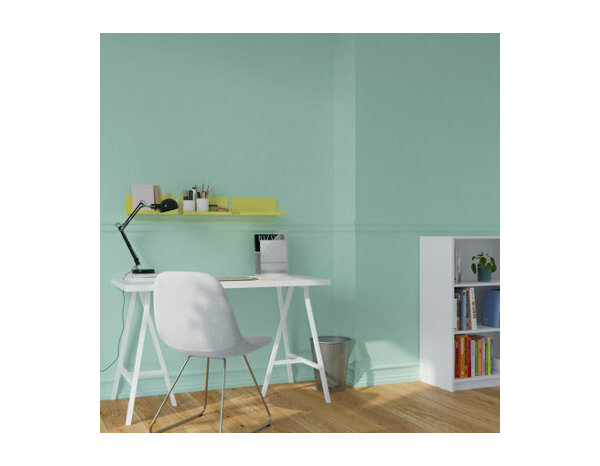 Peinture Vert aqua 0l75 velours 2en1 - Evalux - Brico Dépôt