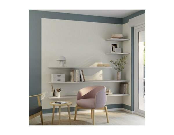 Peinture Blanc ivoire 0l75 velours 2en1 - Evalux - Brico Dépôt