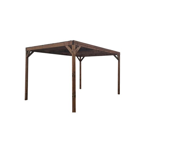 Pergola moderne 400 x 300 cm toit ajouré - Brico Dépôt