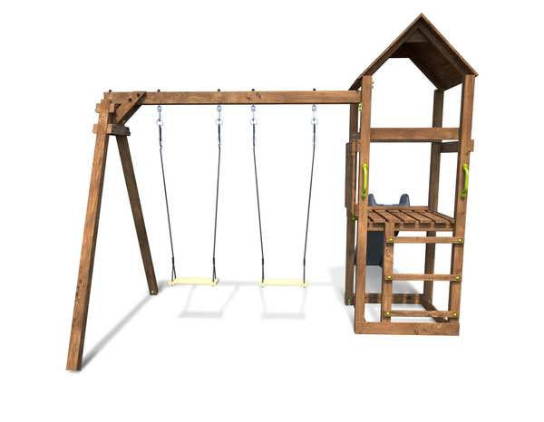 Aire de jeux en bois "NOUMEA" - L. 273 x l. 313 x H. 236 cm - Brico Dépôt