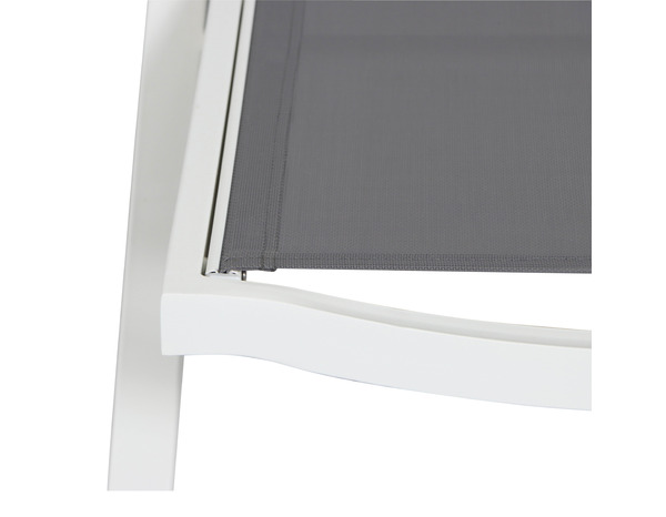 Lot de 2 bain de soleil en acier et toile polyester blanc/taupe "AZALIS" - : L. 188.5 x l. 62 x H. 85.5 cm - Marque BLOOMA - Brico Dépôt