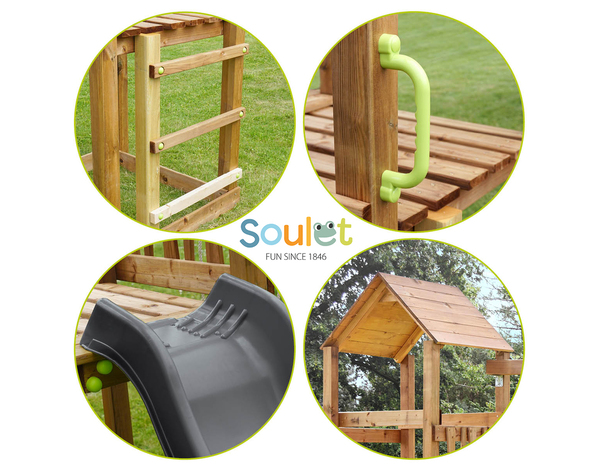 Aire de jeux en bois "NOUMEA" - L. 273 x l. 313 x H. 236 cm - Brico Dépôt