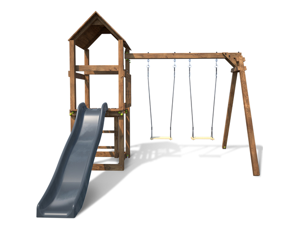 Aire de jeux en bois "NOUMEA" - L. 273 x l. 313 x H. 236 cm - Brico Dépôt