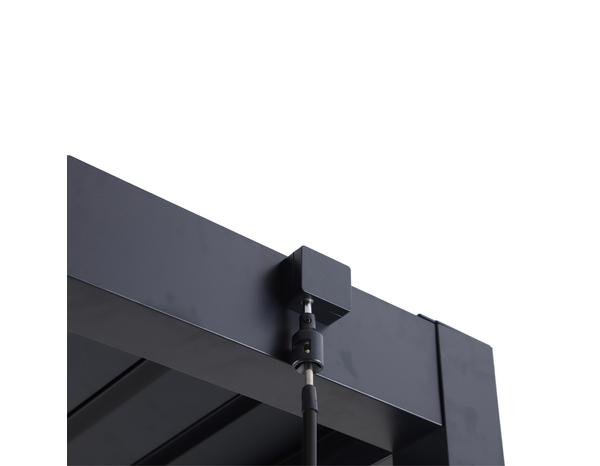 Pergola en aluminium et acier à lames orientables "MYRIS" - 294 x 294 x 235 cm - Brico Dépôt