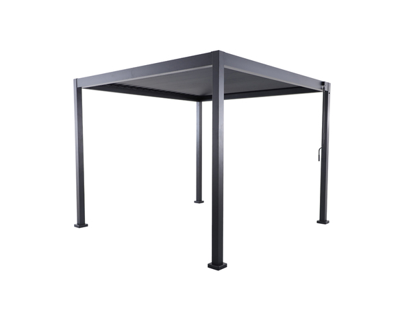 Pergola en aluminium et acier à lames orientables "MYRIS" - 294 x 294 x 235 cm - Brico Dépôt