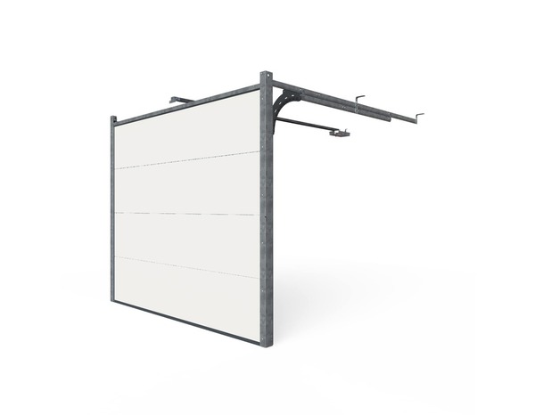 Porte de garage H. 200 x L. 240 cm. Ép. 40 mm Blanc - Brico Dépôt