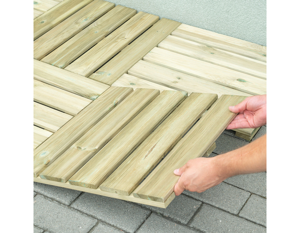 Dalle en bois "Durance" 40X40 40MM - Brico Dépôt