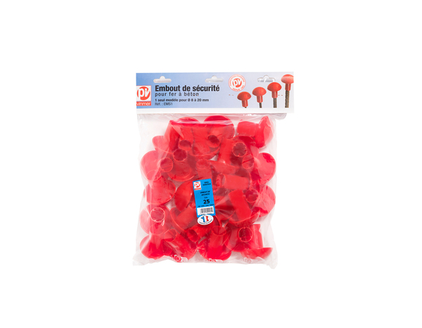 25 embouts securite fer beton 8 a 20 mm - Brico Dépôt