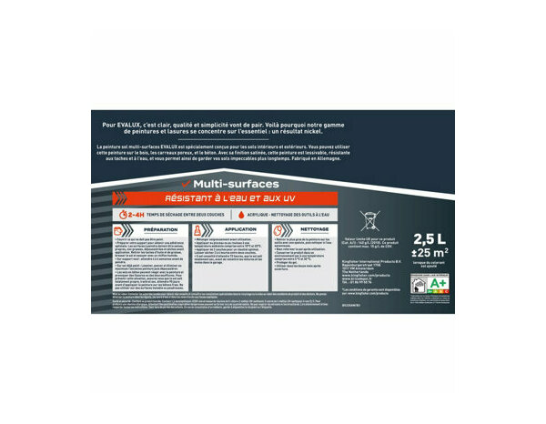 Peinture sol Base B Satin 2,5 L - Evalux - Brico Dépôt
