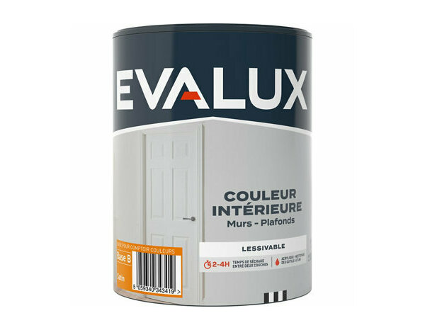 Peinture murs base B Satin 1 L - Evalux - Brico Dépôt