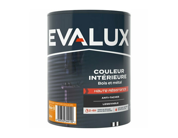 Peinture intérieure bois métal Base B Satin 1 L - Evalux - Brico Dépôt
