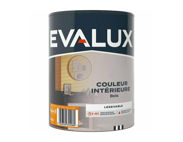 Peinture intérieure bois Base B Satin 1 L - Evalux - Brico Dépôt