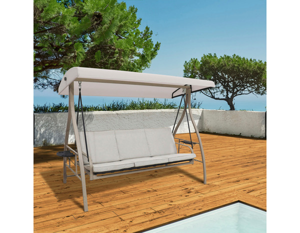 Balancelle acier imitation bois - Brico Dépôt