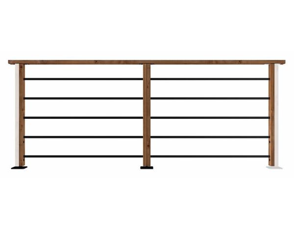 Kit garde corps bois et métal 2m40 Melto - Brico Dépôt