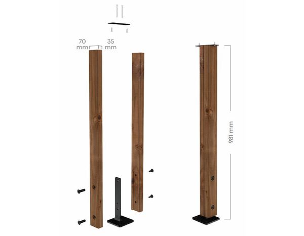 Poteau pour garde corps Melto - Brico Dépôt