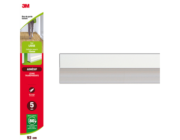 Bas de porte en pvc sols lisses blanc 0,93m - 3M - Brico Dépôt