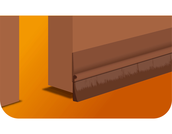 Bas de porte brosse en pvc sol irrégulier marron 0,93m - 3M - Brico Dépôt