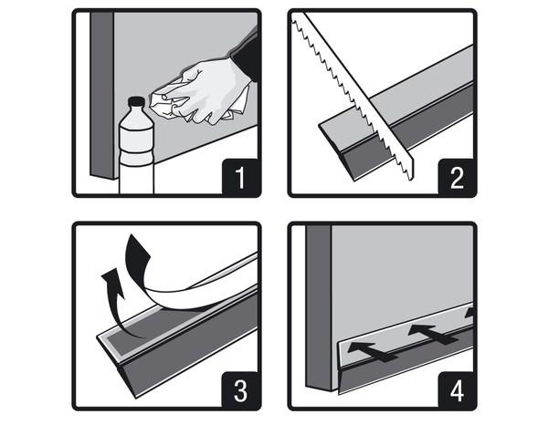 Bas de porte en pvc sols lisses marron 0,93m - 3M - Brico Dépôt