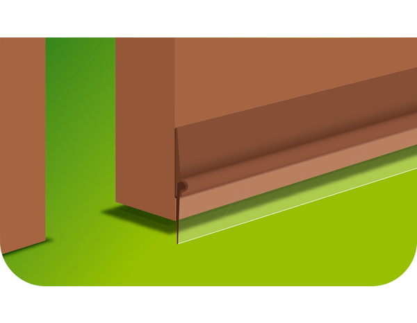 Bas de porte en pvc sols lisses marron 0,93m - 3M - Brico Dépôt