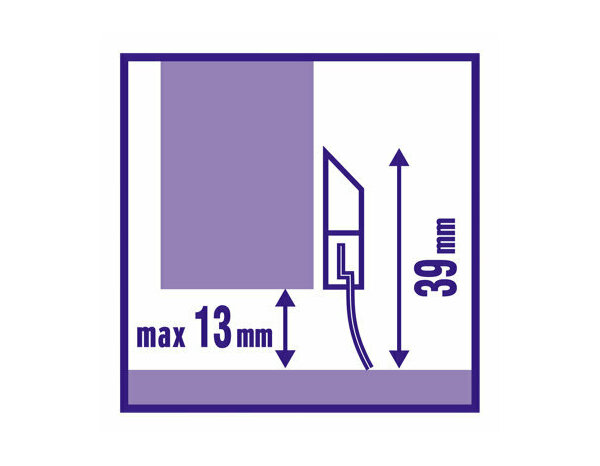 Bas de porte adhesif en pvc et caoutchouc blanc 1m - Brenner - Brico Dépôt
