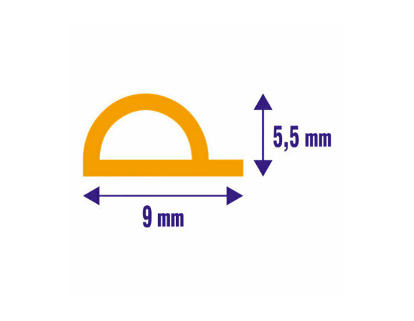Joint adhesif "profil p" blanc 12m - Brenner - Brico Dépôt