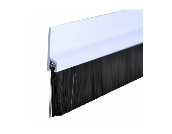 Bas de porte adhesif brosse en pvc blanc 1m - Brenner - Brico Dépôt