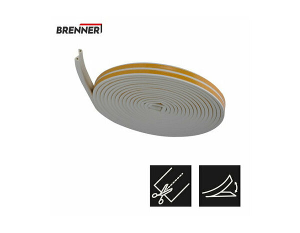 Joint adhesif "profil p" blanc 12m - Brenner - Brico Dépôt