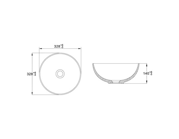 Vasque à poser céramique ronde noir mat HALVINA - Diam. 33 cm hauteur 14 cm - Cooke and Lewis - Brico Dépôt