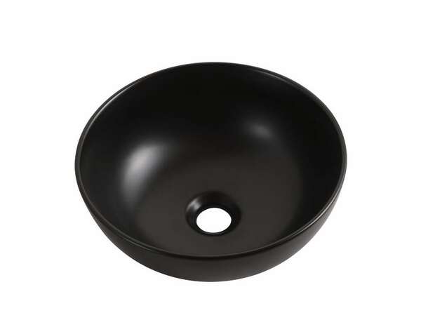 Vasque à poser céramique ronde noir mat HALVINA - Diam. 33 cm hauteur 14 cm - Cooke and Lewis - Brico Dépôt