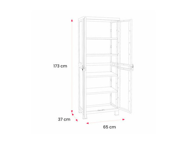 Armoire haute en résine gris 173X65X37 cm "LIANE" - Cooke and Lewis - Brico Dépôt