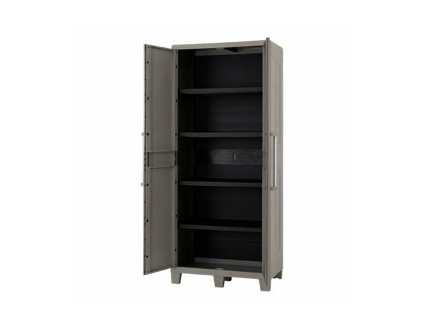 Armoire haute en résine gris 182X78X49 cm "MALO" - Cooke and Lewis - Brico Dépôt