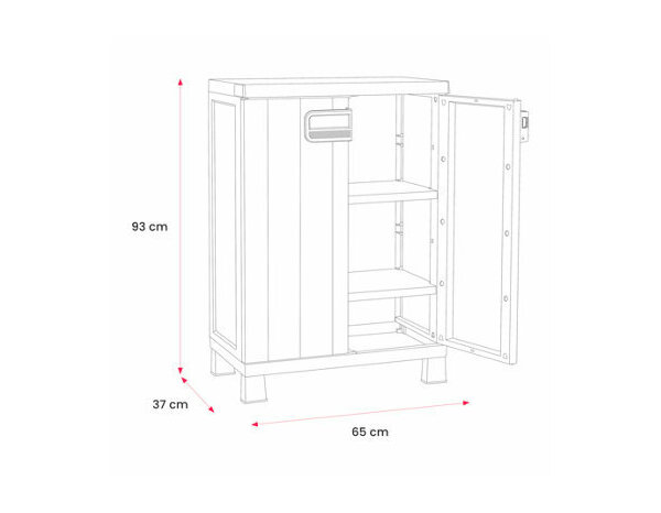 Armoire basse en résine gris 93X65X38 cm "LIANE" - Cooke and Lewis - Brico Dépôt