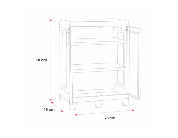 Armoire basse en résine gris 101X78X49 cm "MALO" - Cooke and Lewis - Brico Dépôt