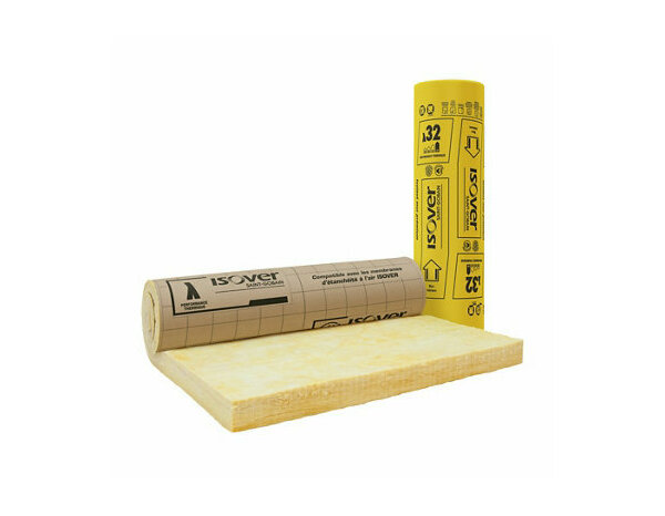 Laine de verre 140 mm mur 32 R:4,35 - 2,7m x 1,2m - Rouleau kraft - Isover - Brico Dépôt