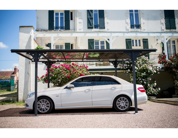 Carport en aluminium toit plat - Brico Dépôt