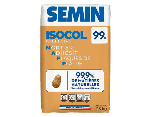Mortier adhésif ISOCOL 25 kg - Semin - Brico Dépôt