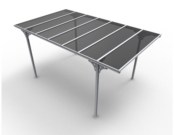 Carport en aluminium toit plat - Brico Dépôt